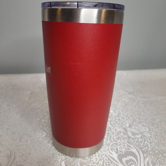 Personalized Melissa tumbler dark red stainless steel travel mug double walled - Picture 3 of 9